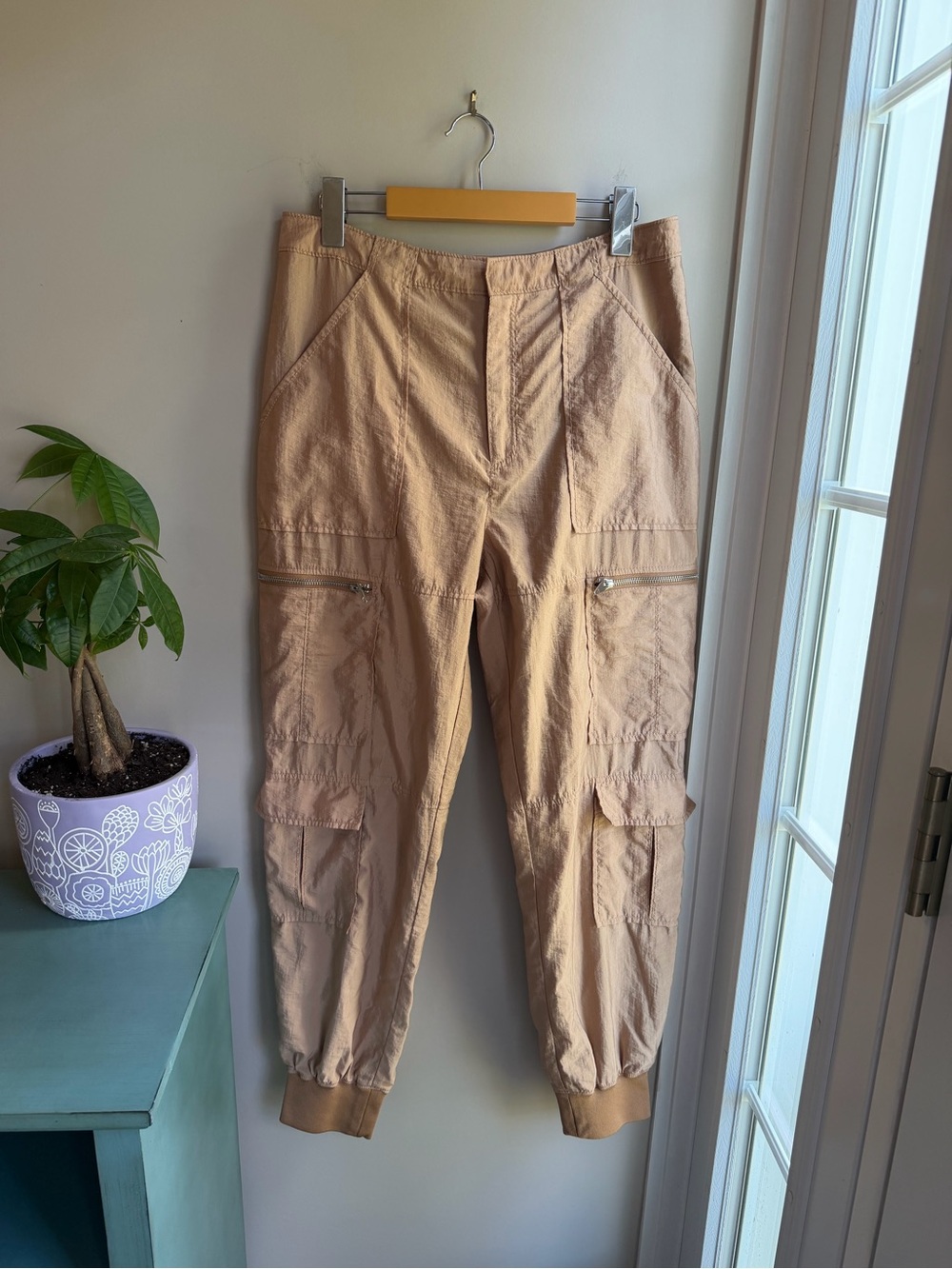 cinq a sept Beige Cargo Jogger Pants